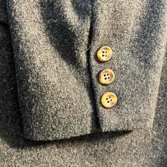 L.L. Bean Jacket Womens SZ 8 Charcoal Gray Wool Cashmere Blend Blazer Cl… - Picture 6 of 11